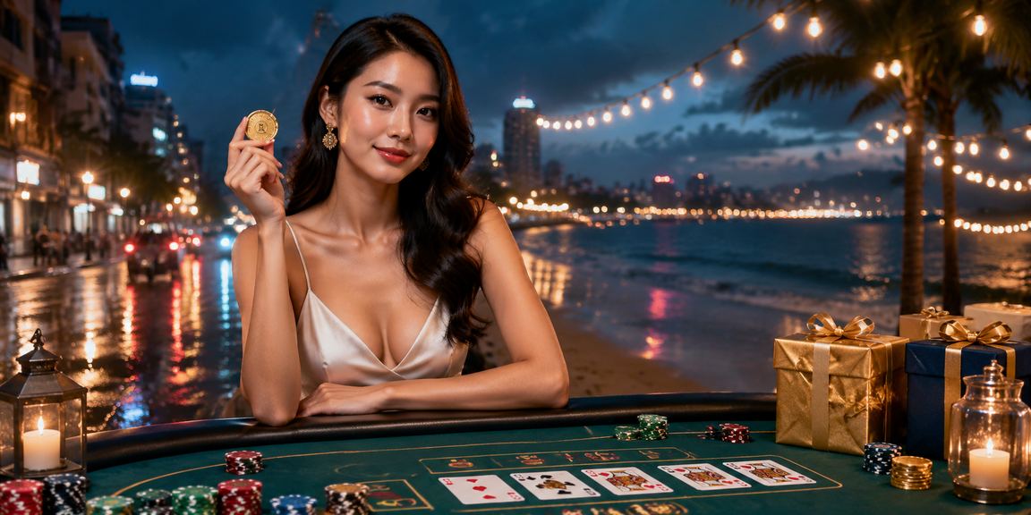 Người chơi tại TP.HCM thưởng thức Baccarat Live trên nền tảng luk8 bên bờ biển